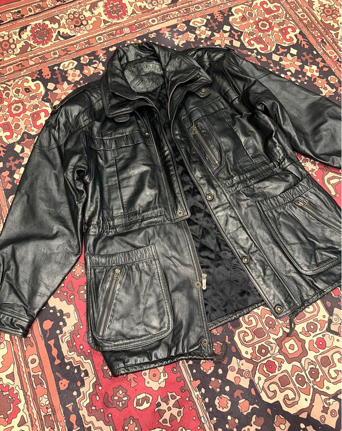 ( 2XL ) 가죽자켓 레더자켓 가죽코트 가죽카코트 가죽롱자켓 바이커 상품이미지5