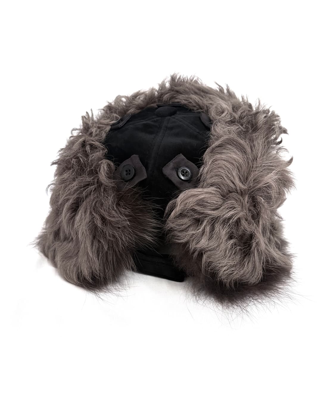 Custom🐾)greyish-brown fur button cap 상품이미지2