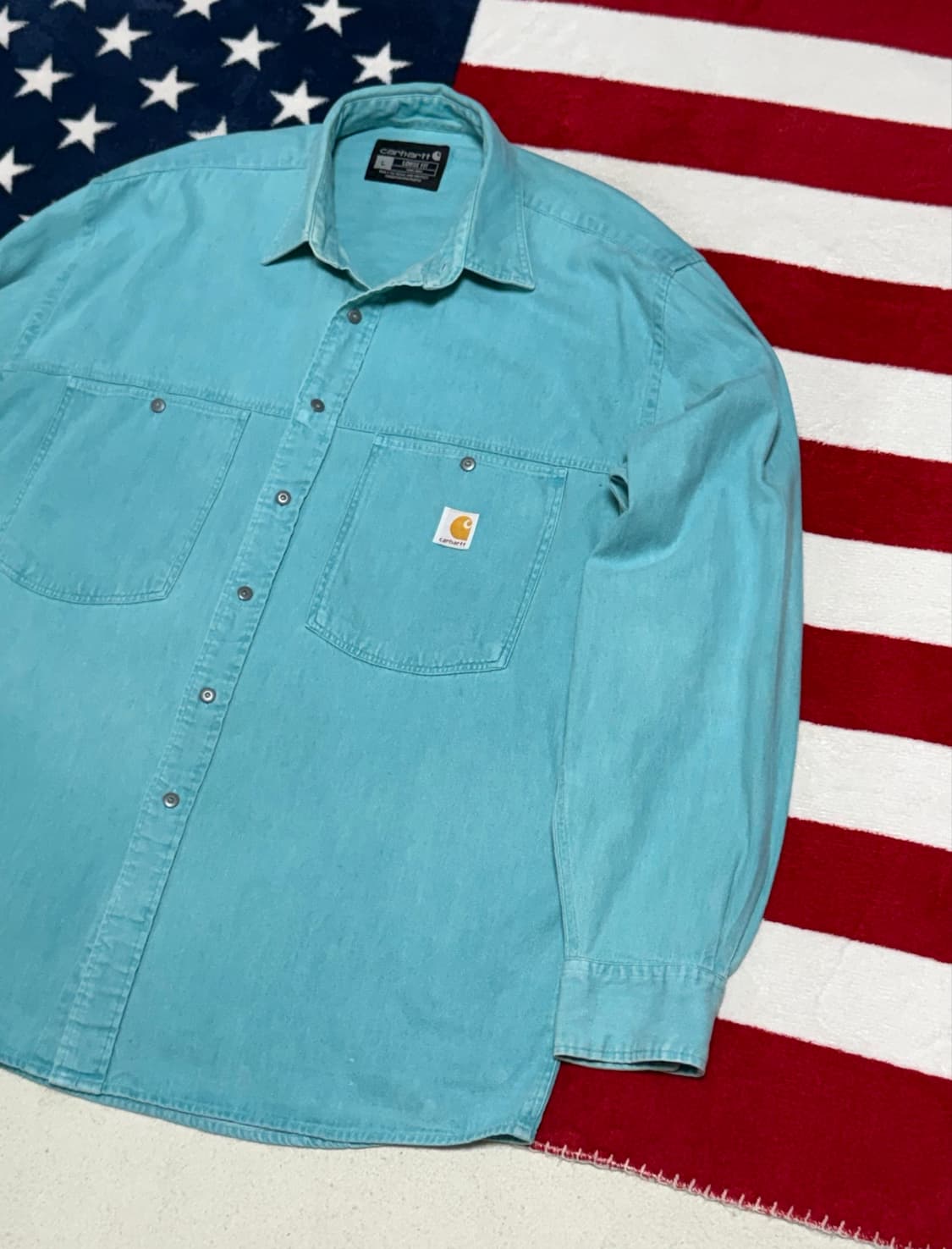칼하트 워시드 워크셔츠 Carhartt 빈티지 루즈핏 워크웨어 [XL] 상품이미지8