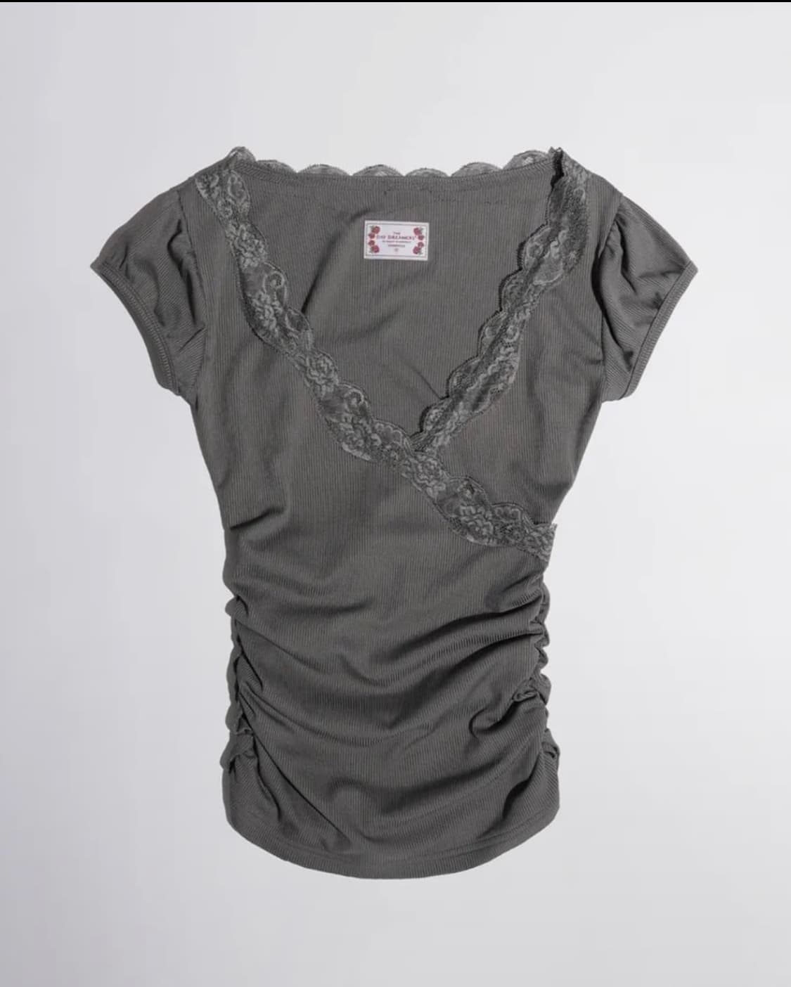 스컬프터 레이스 트림 랩 티 (lace trim wrap tee) 상품이미지2