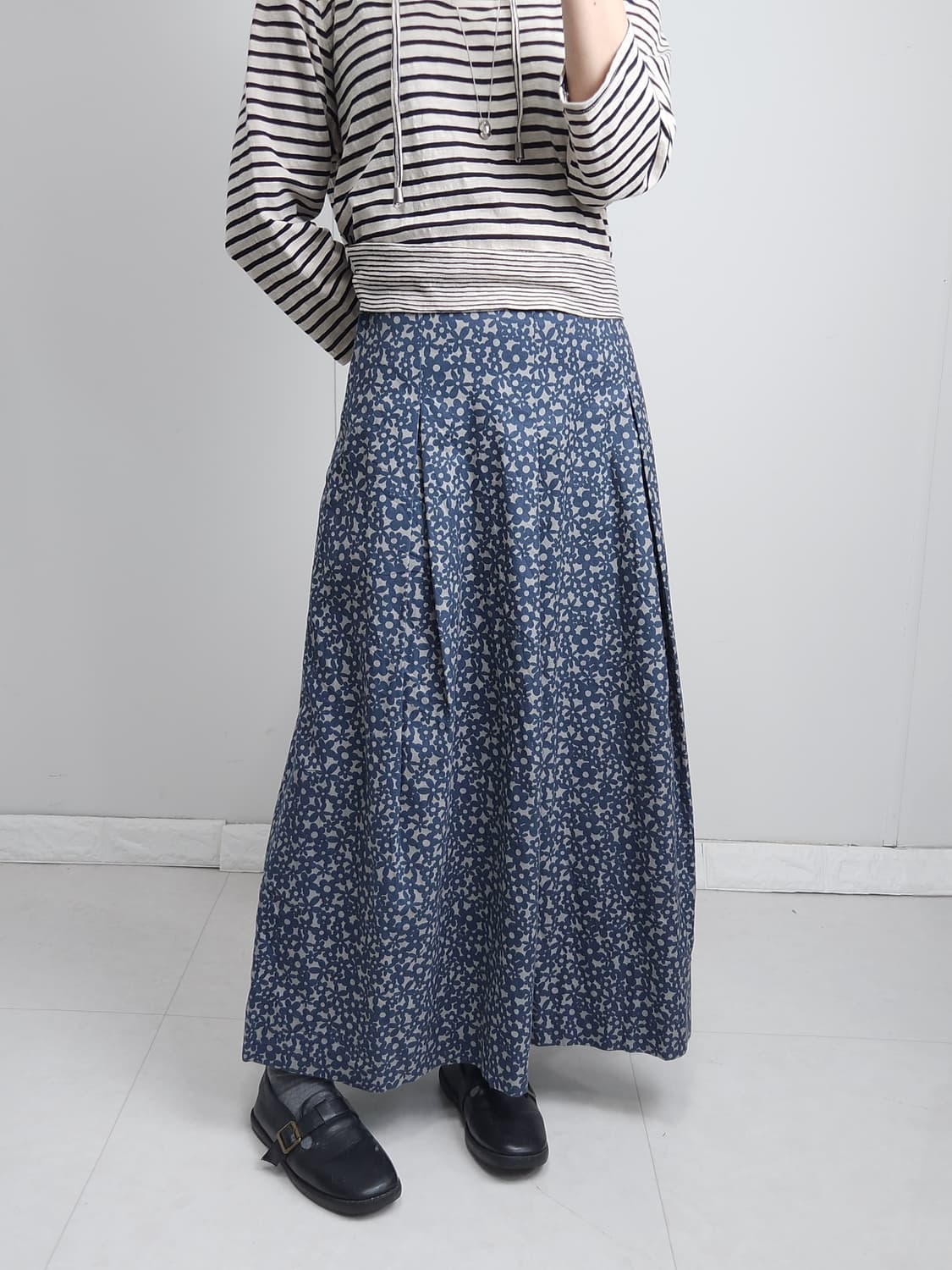 폴로럴 롱 스커트 상품이미지3