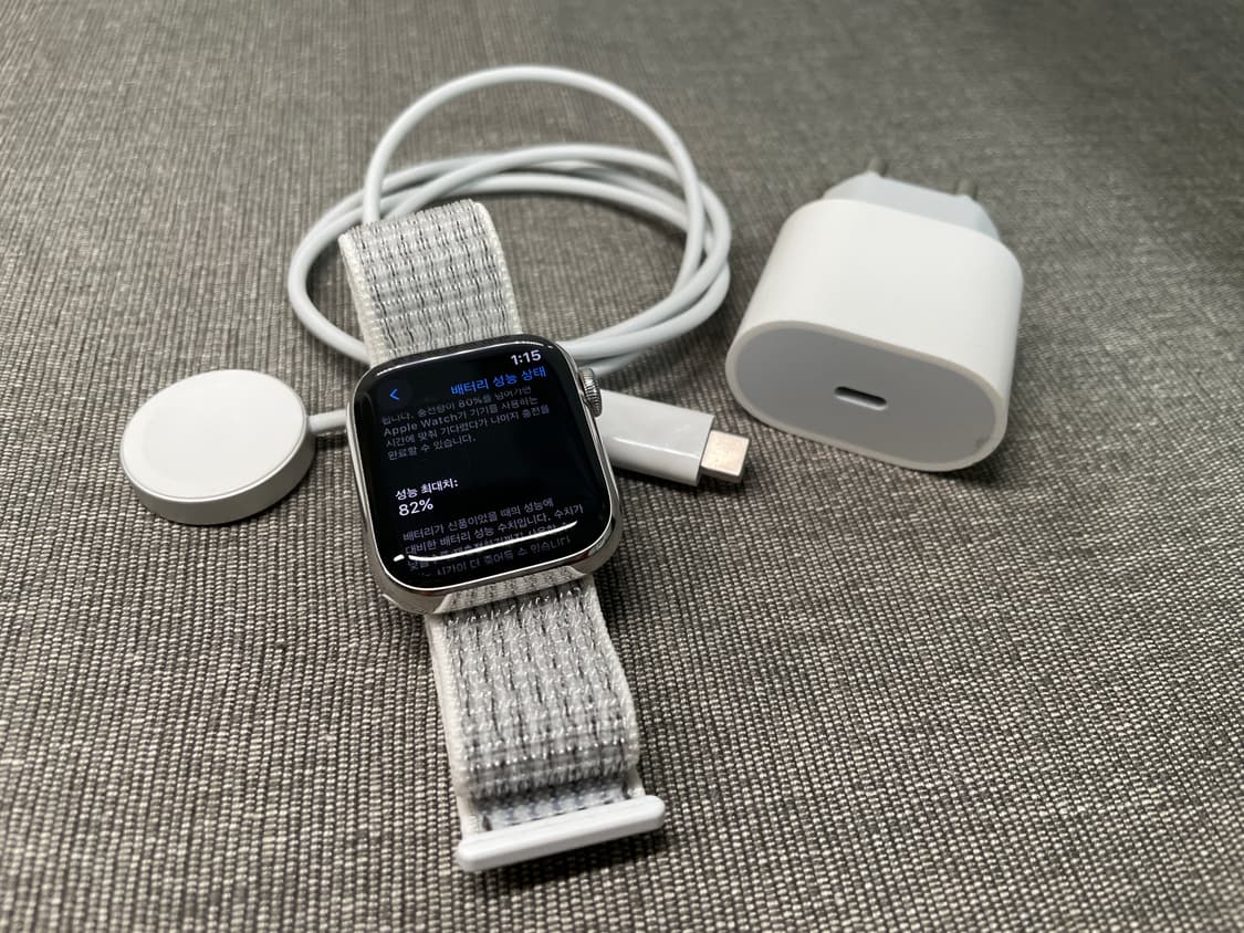 애플워치 7 스테인리스 실버 41mm 상품이미지1