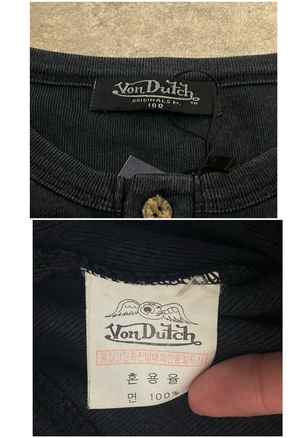 본더치 헨리넥 반팔티 블랙 100 #csz4131 상품이미지3