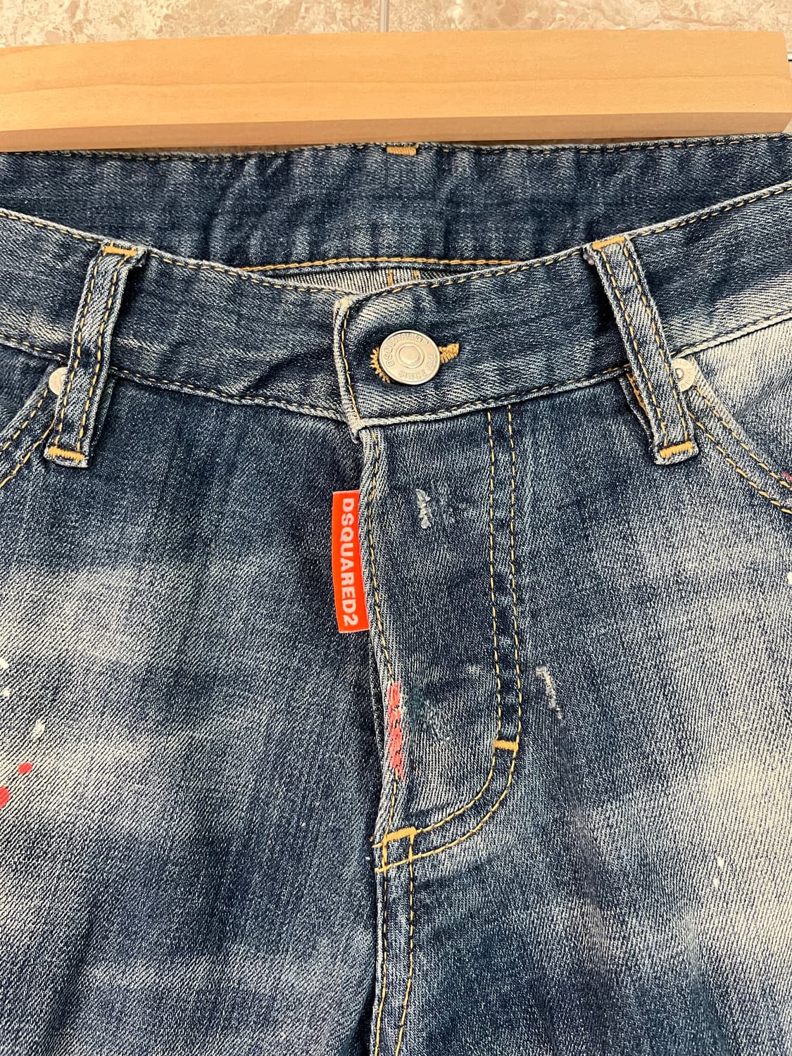 디스퀘어드2 데미지 워싱 슬림핏 청바지 44 정품 상품이미지3
