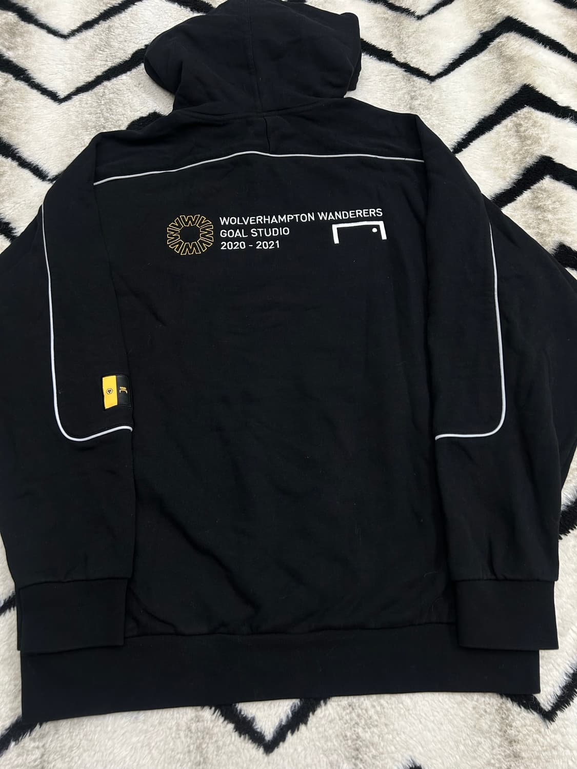 [L]골스튜디오x울버햄튼 오버핏 후드/블랙 상품이미지5