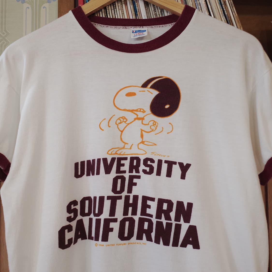 80's Champion Snoopy Ringer T-shirt 상품이미지2