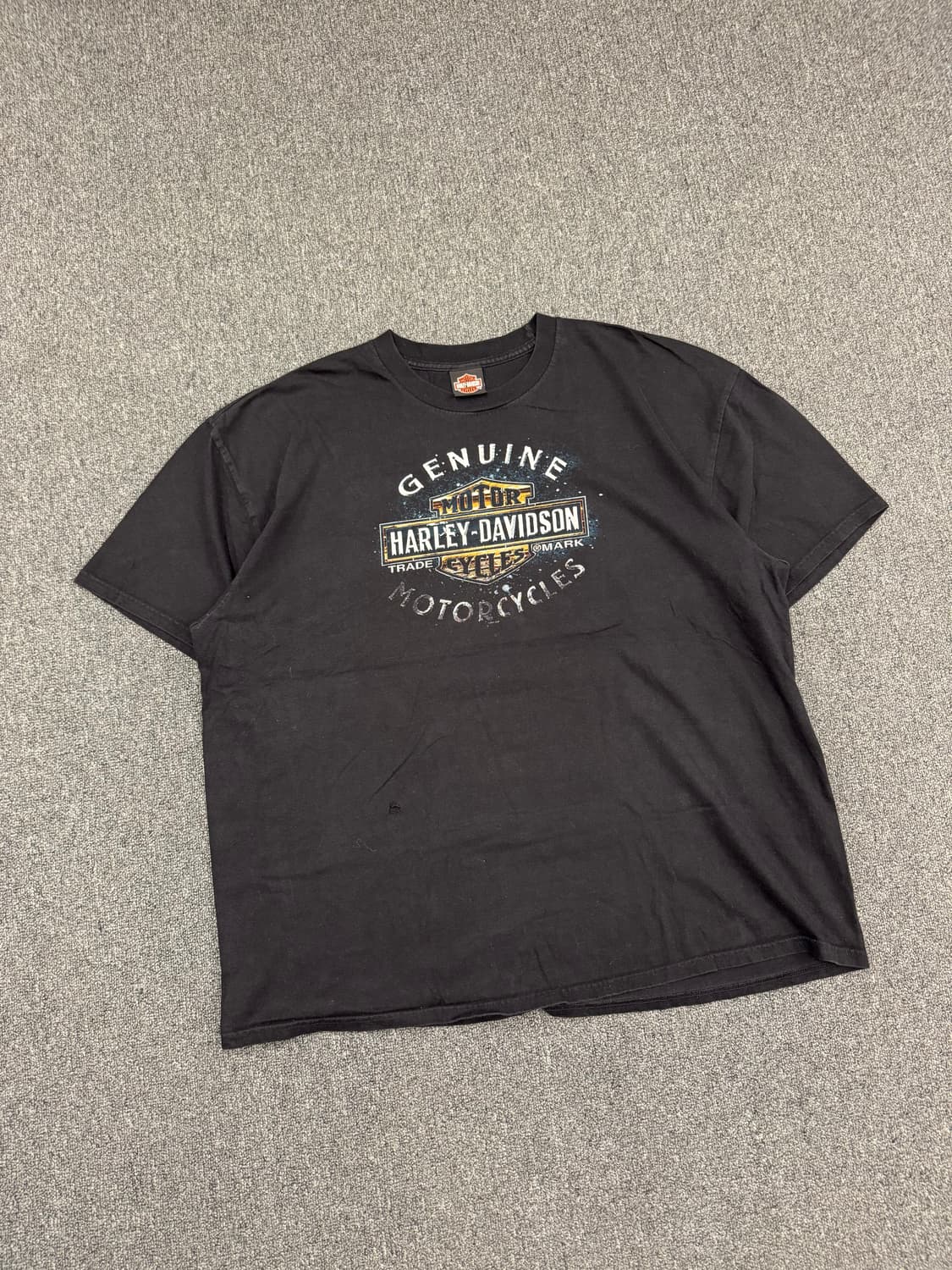 3XL)할리데이비슨 빈티지 프린팅 Bristol 반팔(핀홀) 상품이미지1