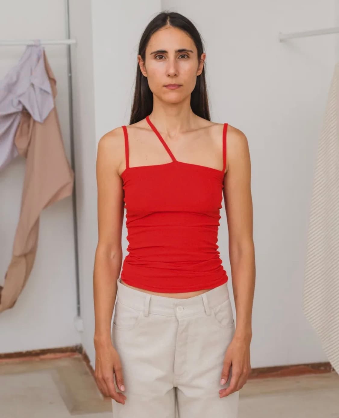 Baserange Nida Tank Cotton Rib (Red) 상품이미지1