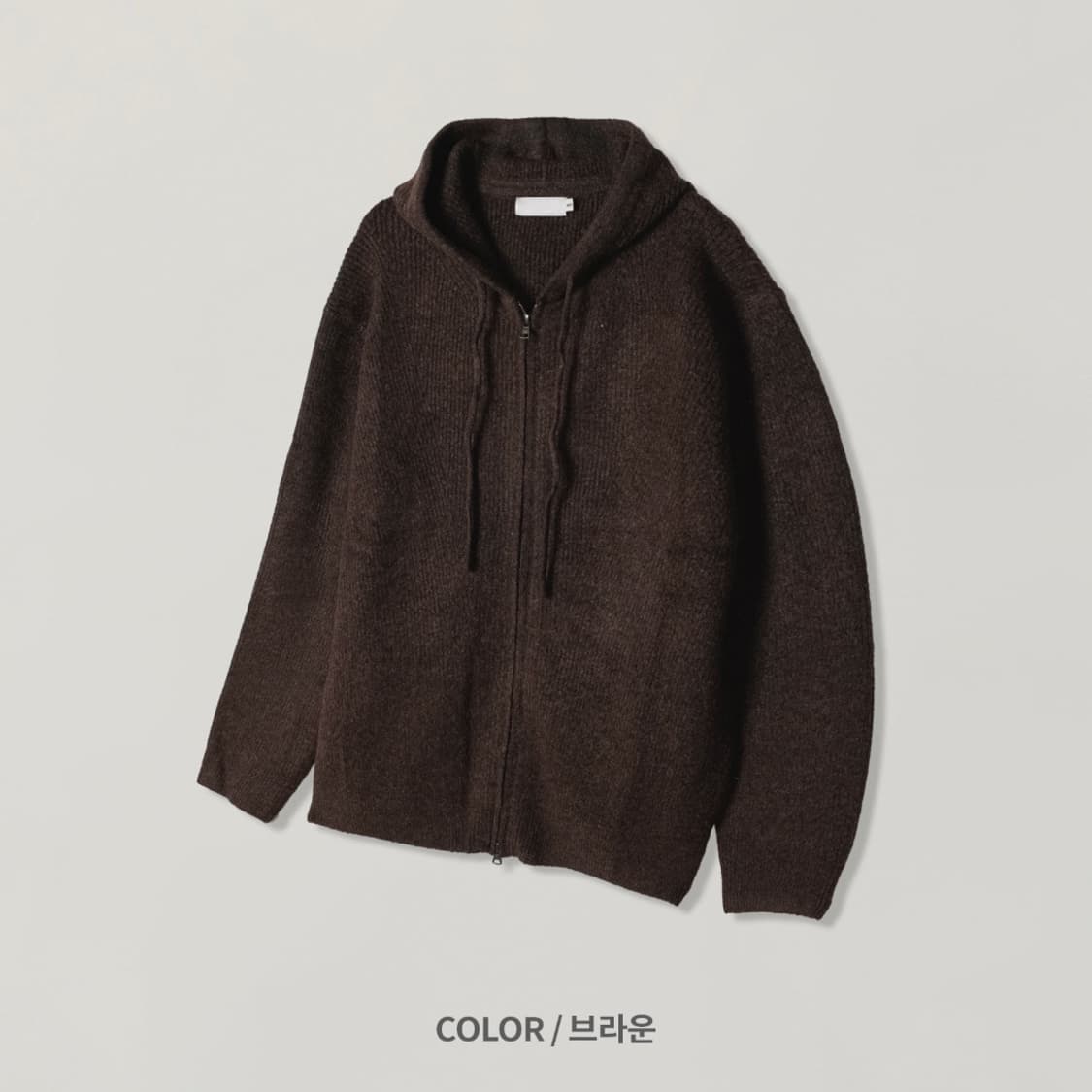 [M, L size] 니트 후드 집업 6 color 상품이미지7