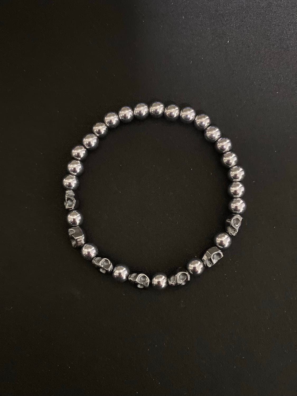 스컬 헤마타이트 팔찌 상품이미지3