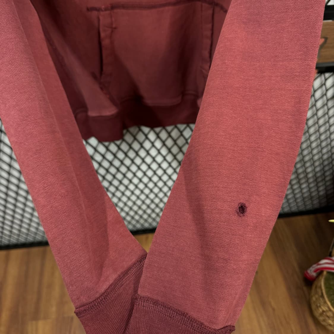 00s 아베크롬비 후드티 전면 AF92 로고 포인트 버건디 상품이미지7