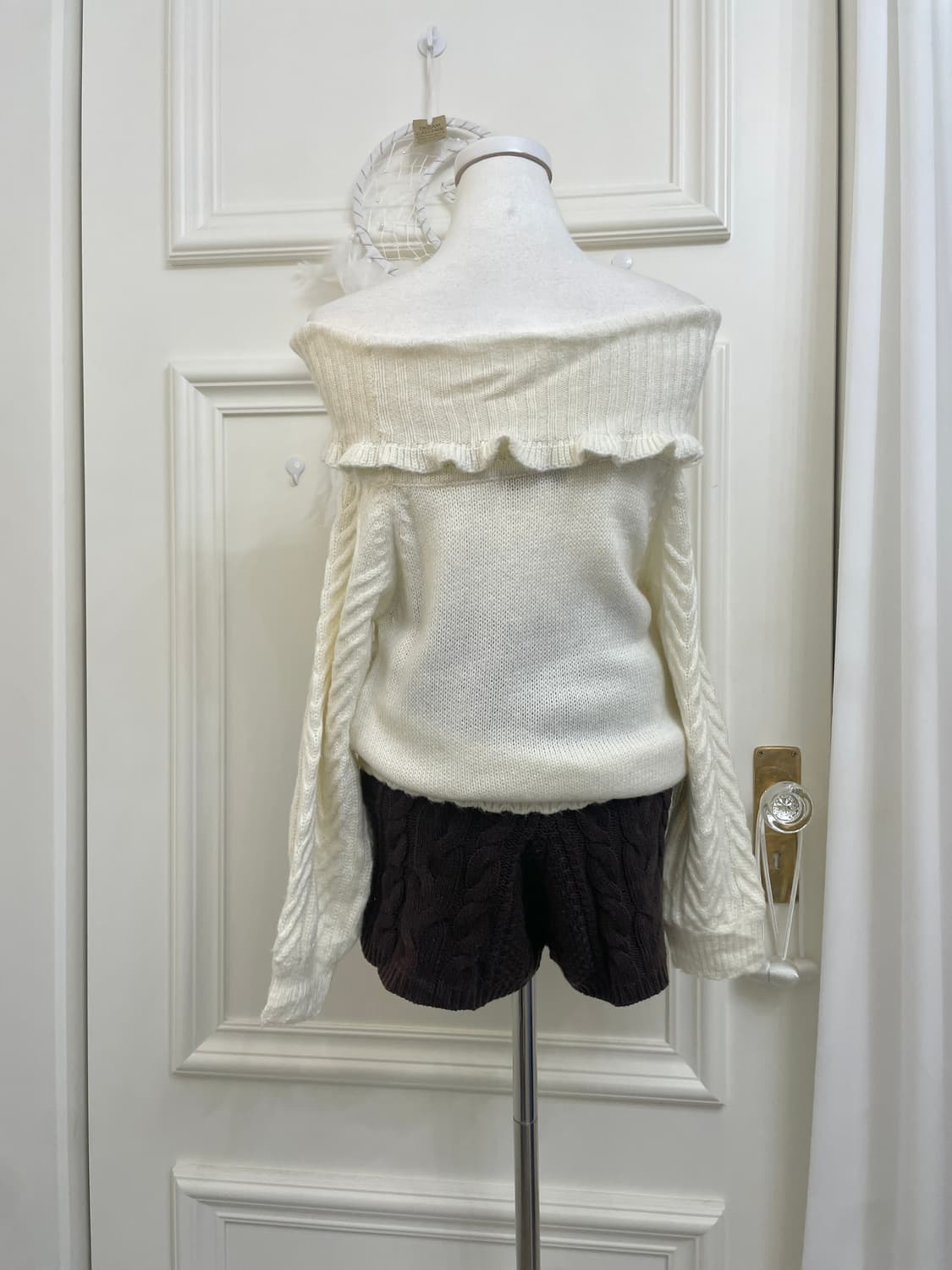 ANK ROUGE ivory lovely bow off-shoulder 상품이미지3