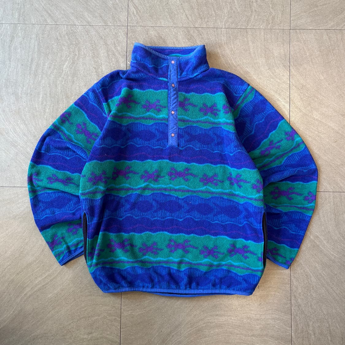 90년대 생산 llbean 엘엘빈 플리스 스냅티  상품이미지1