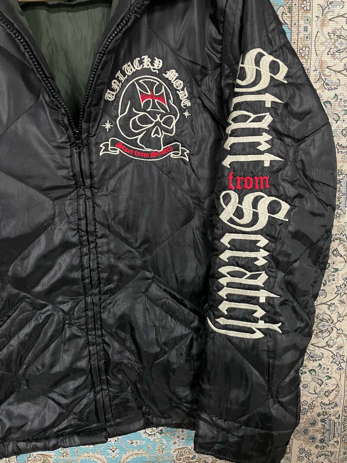 JPN 스컬 자수 퀄티드 집업1655 상품이미지4