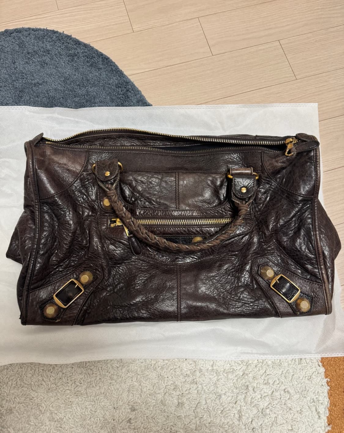 발렌시아가 모터백 라지 브라운 상품이미지2