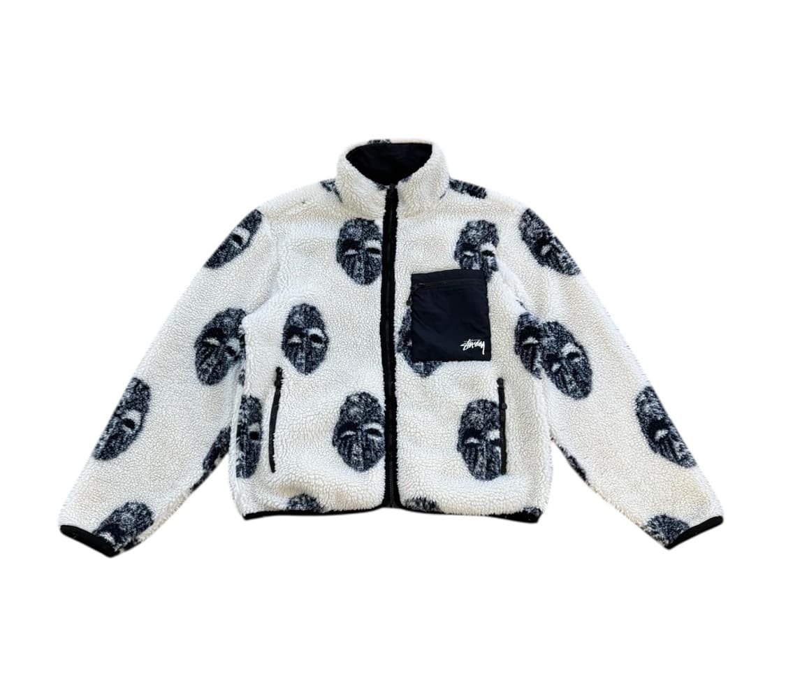 스투시 마스크 자카드 쉐르파 플리스 자켓 상품이미지1