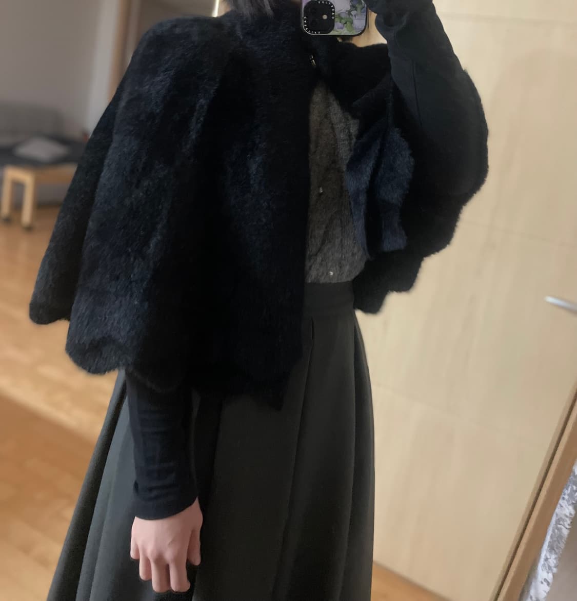 퍼 케이프 코트 퍼자켓 라보빈티지 서쿠키 프레클 사가폭스 밍크 퍼코트 상품이미지9