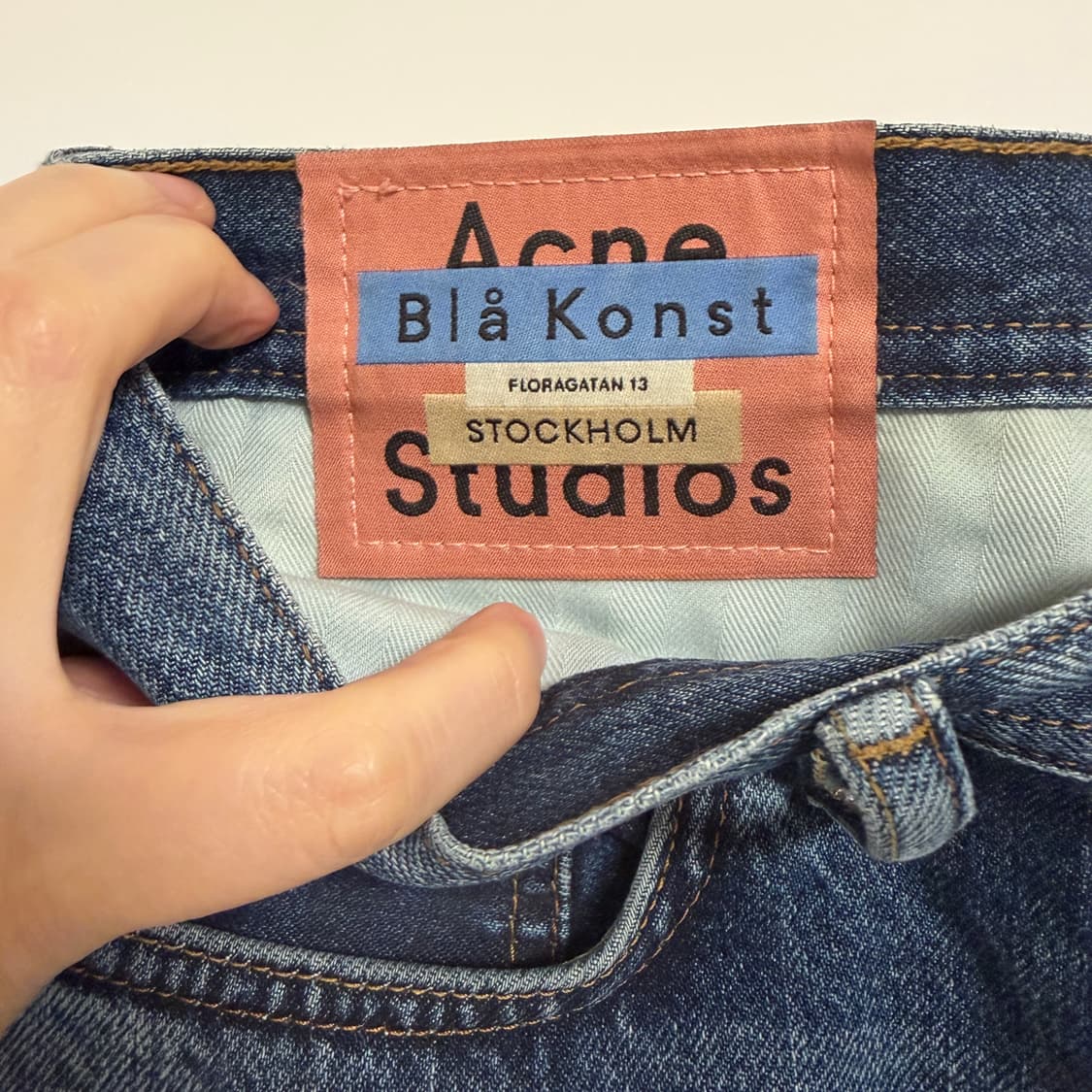 acne studio 아크네 Log Mid Blue 데님 상품이미지3