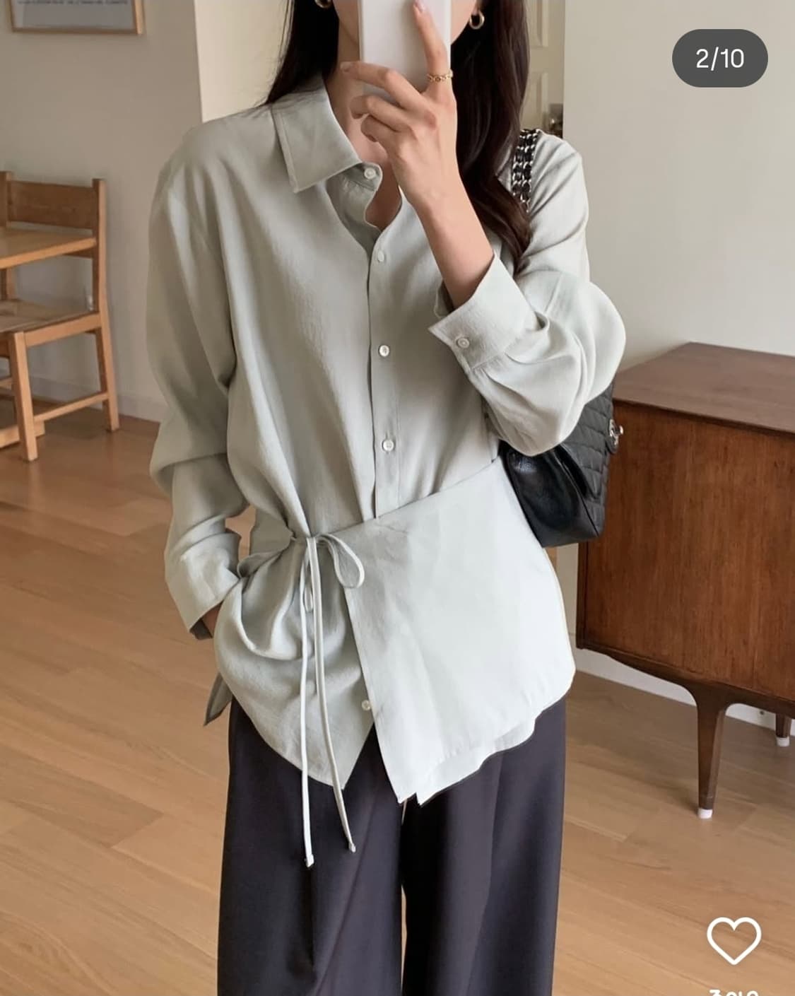 랩스커트 블라우스 상품이미지9