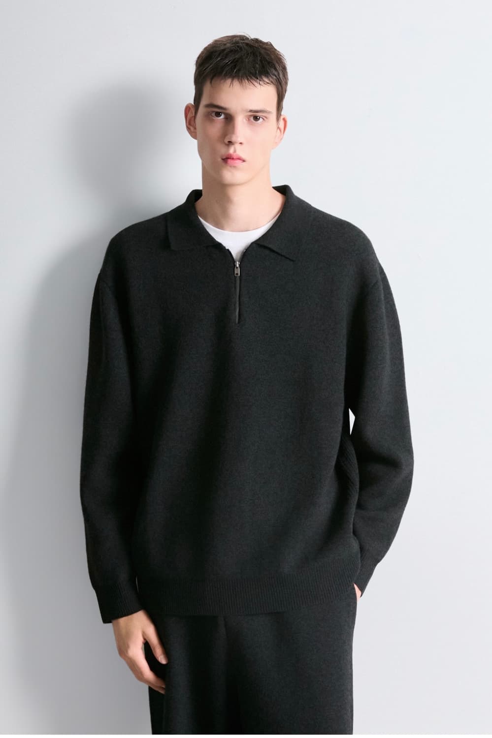 [새상품] 클럽모나코 코지 하프 집 폴로 니트 스웨터 L 상품이미지1