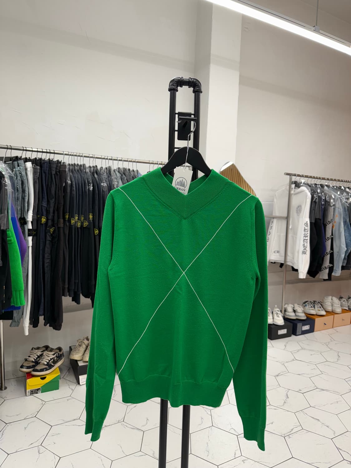 [M] 보테가베네타 스티치 브이넥 니트 상품이미지1