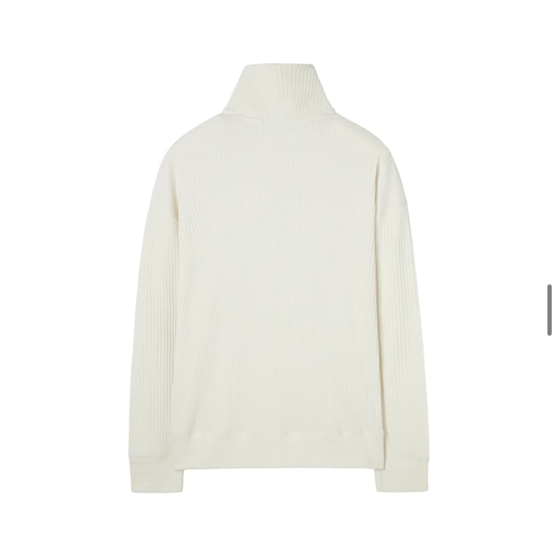 인사일런스 볼드 리브 하프 집업 니트 CREAM L사이즈 상품이미지3