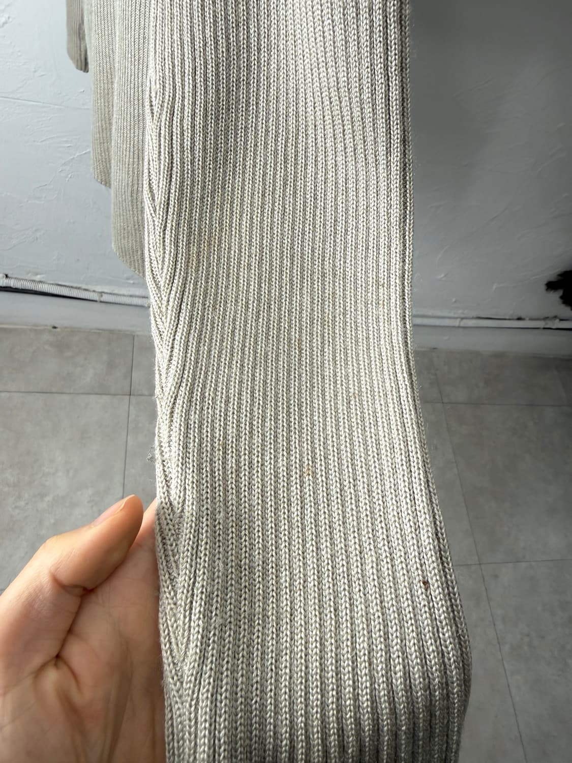 La pastel 퍼 트리밍 니트 자켓 상품이미지6