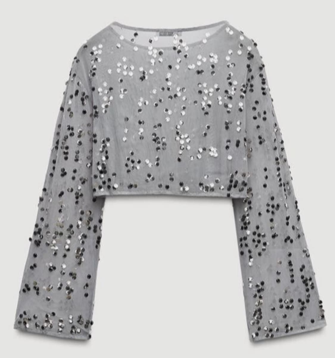 자라 시스루 시퀸 크롭탑 상품이미지4