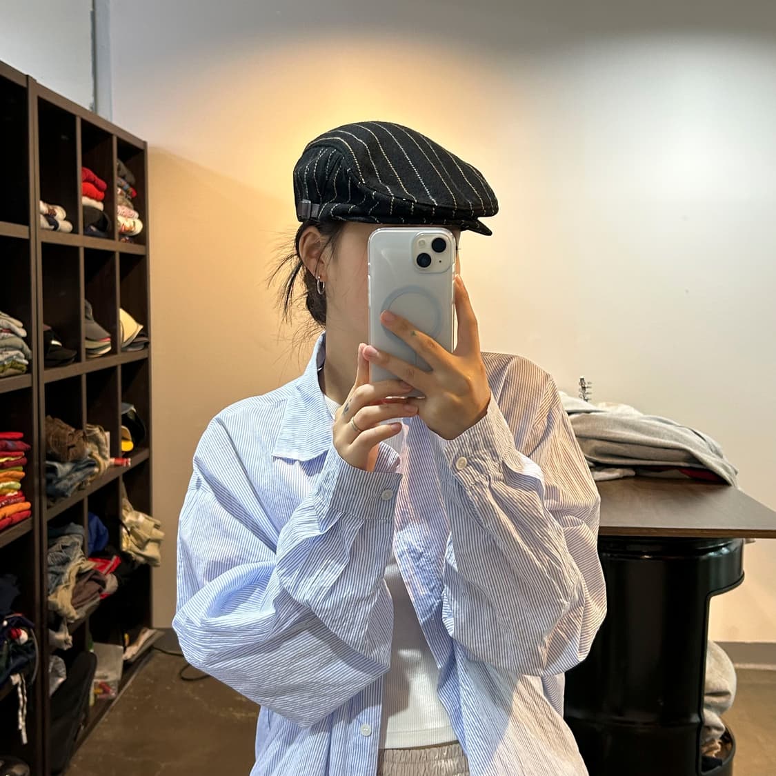 블랙 스트라이프 헌팅캡 상품이미지6