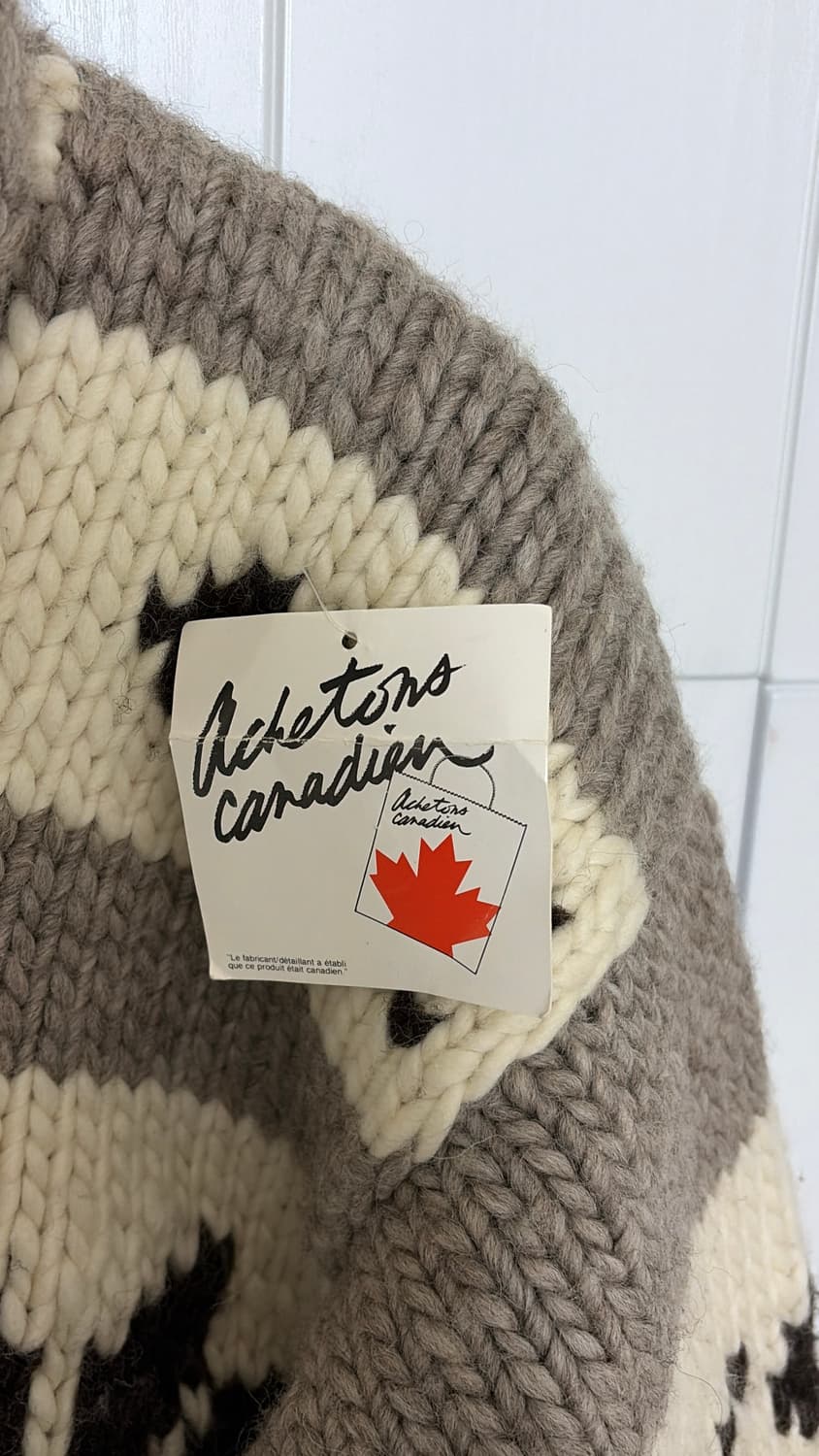  정품 캐나다 코위찬 울 가디건  100-105 새상품 상품이미지3