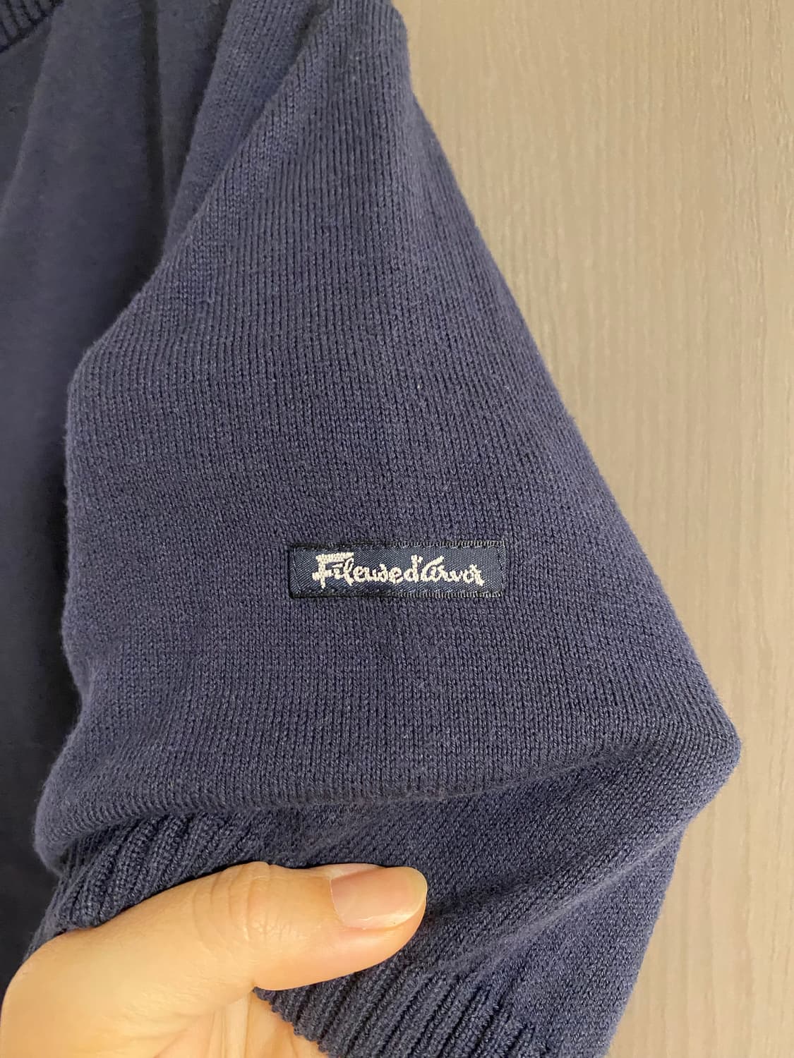 필루즈 다르보르 반팔 니트 네이비 상품이미지2