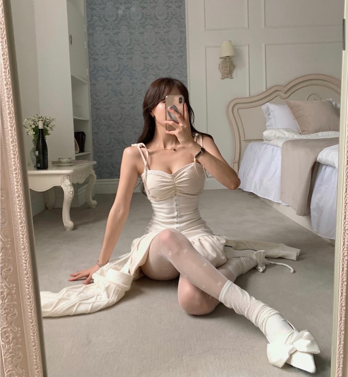 오블렛 버클 퍼프 원피스 상품이미지4