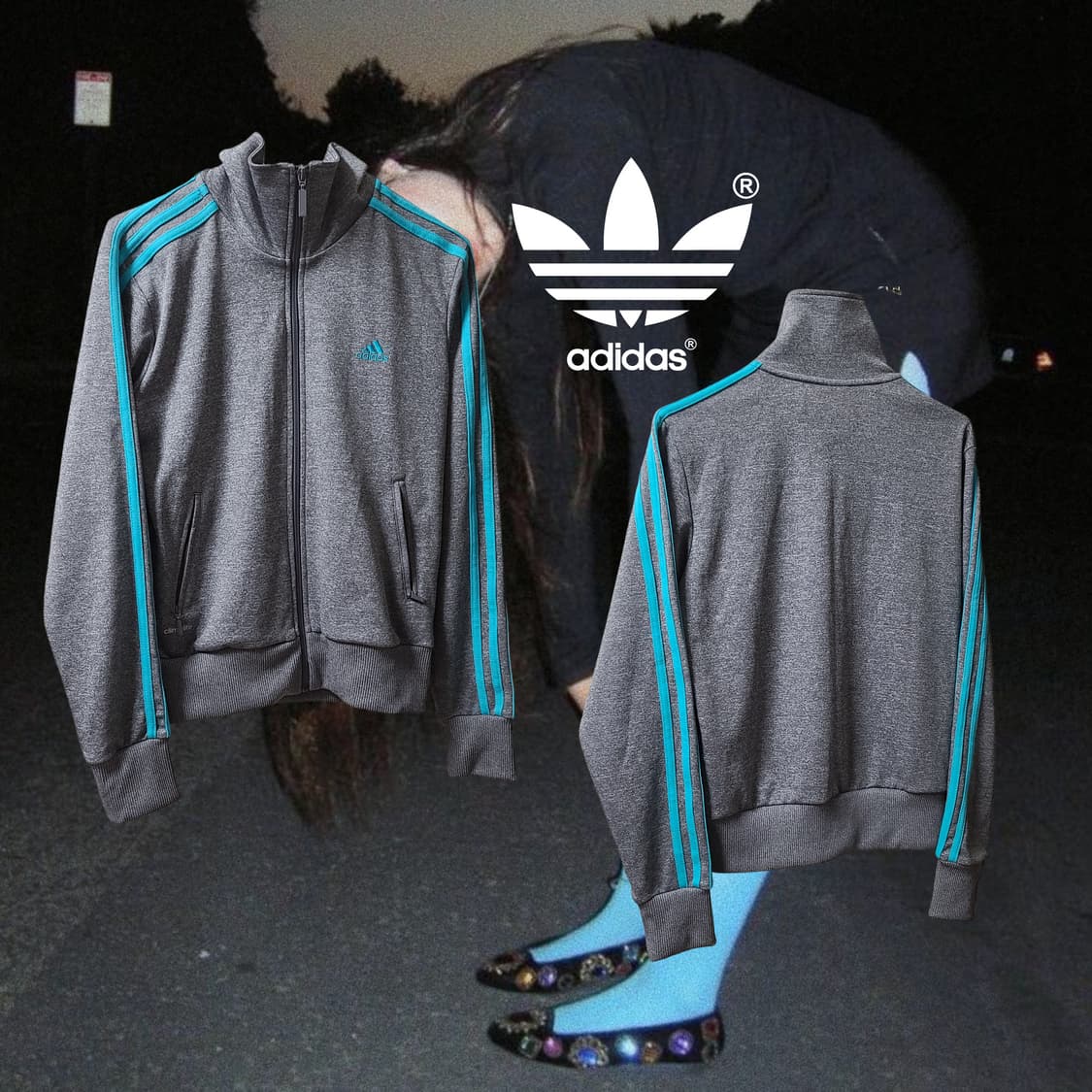 ADIDAS y2k blue track zip-up 상품이미지1