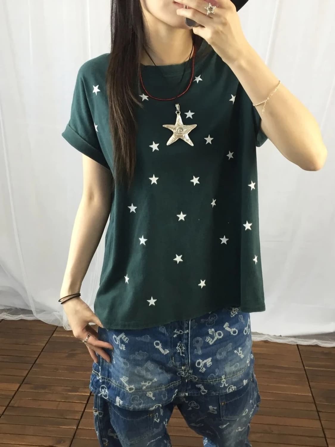 Jpn Star Pattern Boxy Tee 상품이미지3