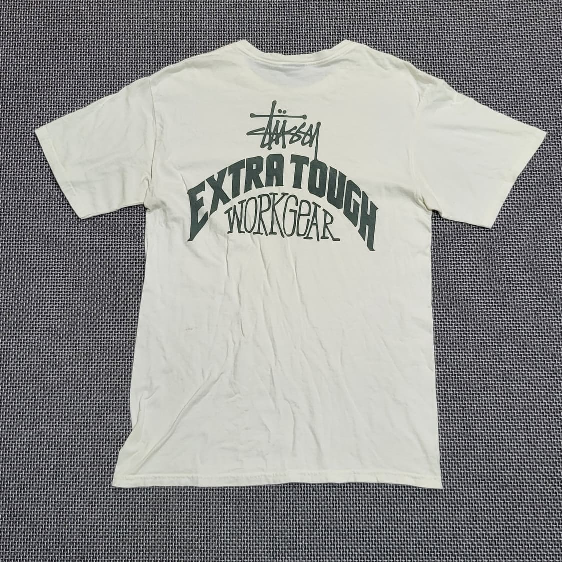 스투시 00s EXTRA 반팔 티셔츠 크림진 (M) 상품이미지1