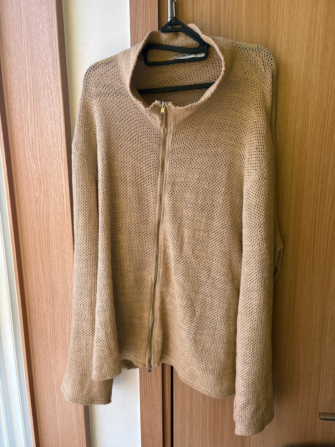 [54] 아워레가시 22ss 슈렁큰 플 집 폴로 로프 위브 베이지 상품이미지1