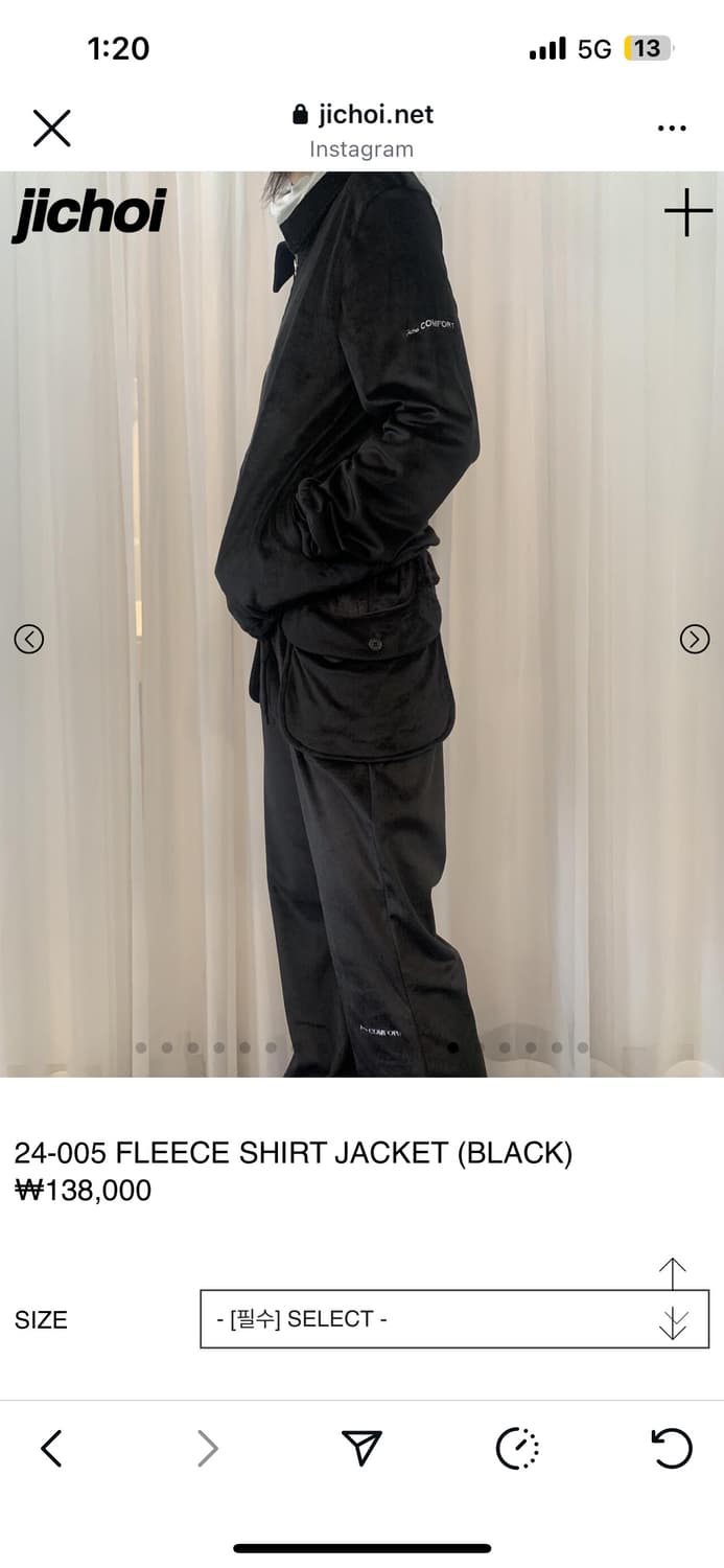 지초이 플리스셔츠자켓 24-005 FLEECE SHIRT JACKET 상품이미지1