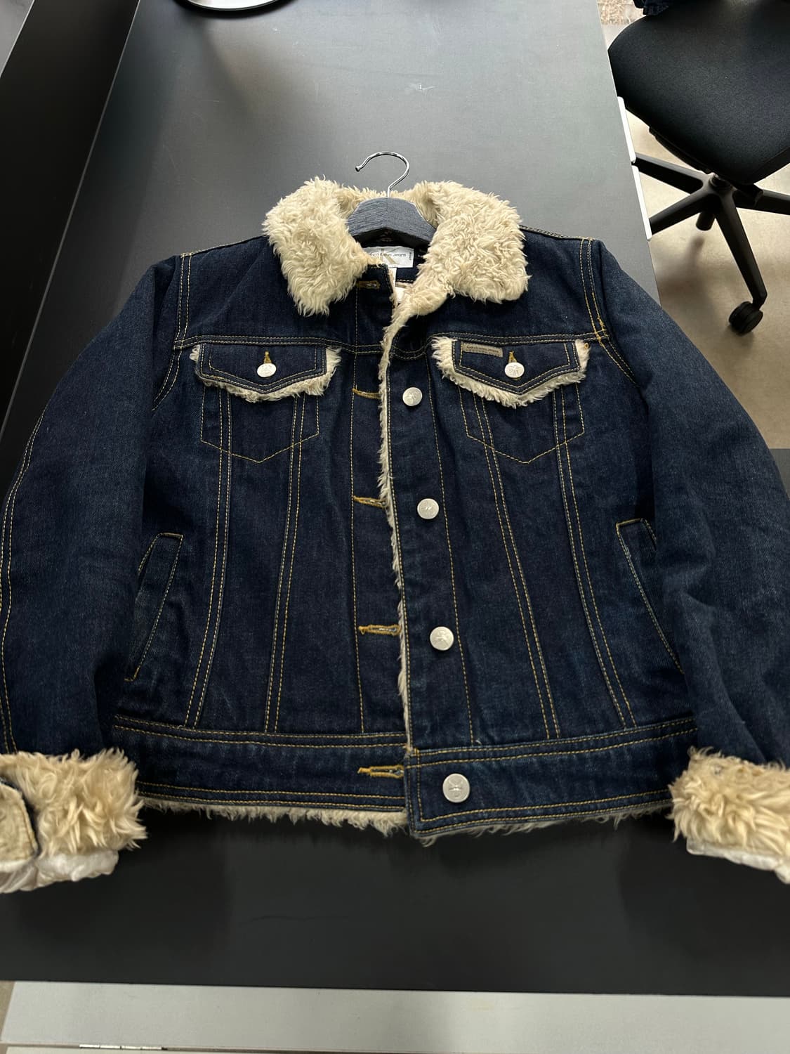 캘빈클라인 데님 퍼 쉐르파 자켓  상품이미지5