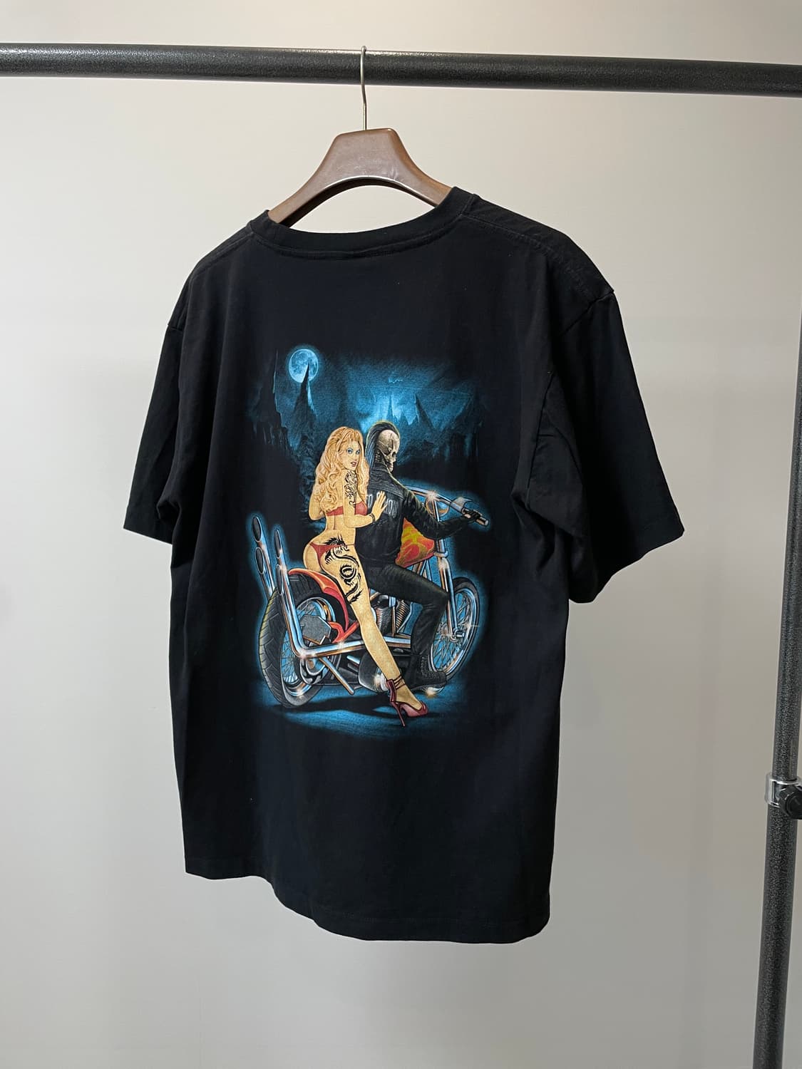 (XL) 락볼루션 빈티지 바이크 프린팅 반팔티셔츠 상품이미지2