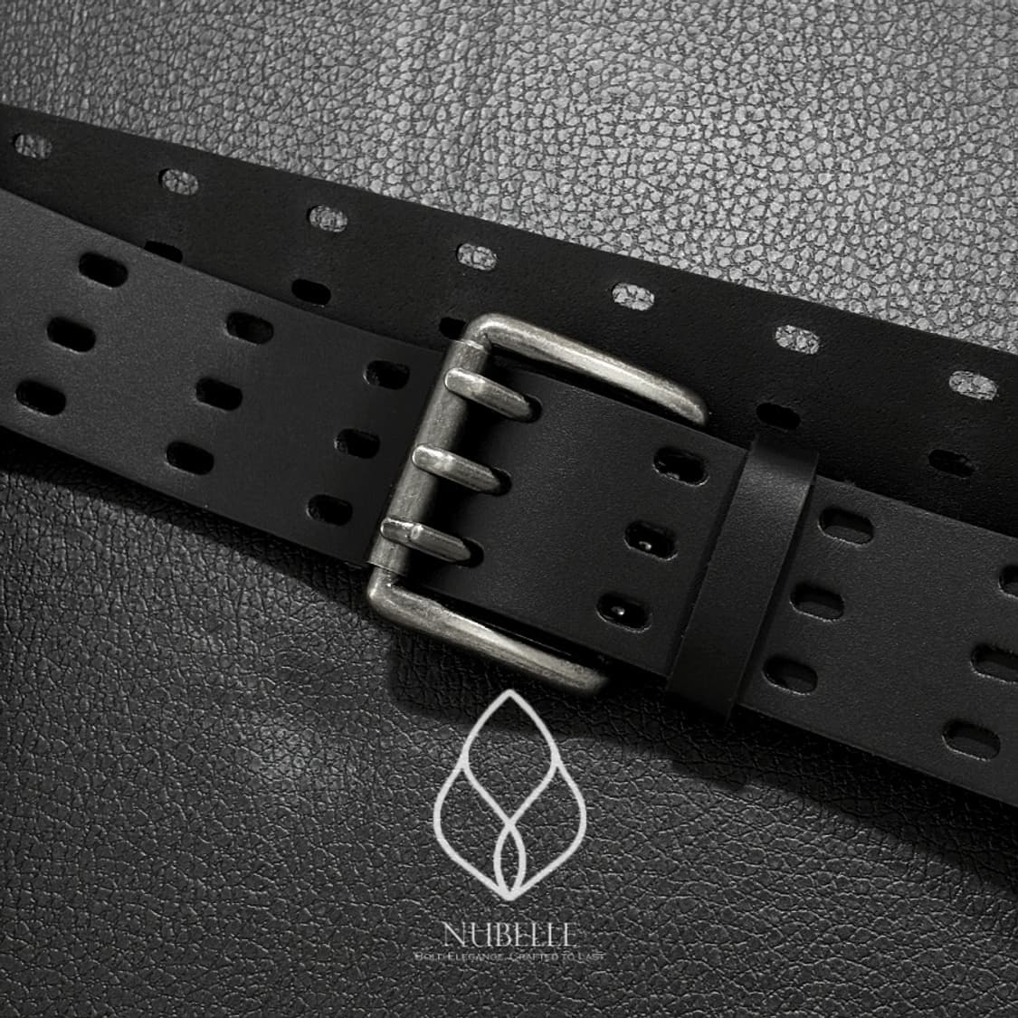 🌗 Biker punched belt / 바이커 펀칭 볼드 벨트 상품이미지4