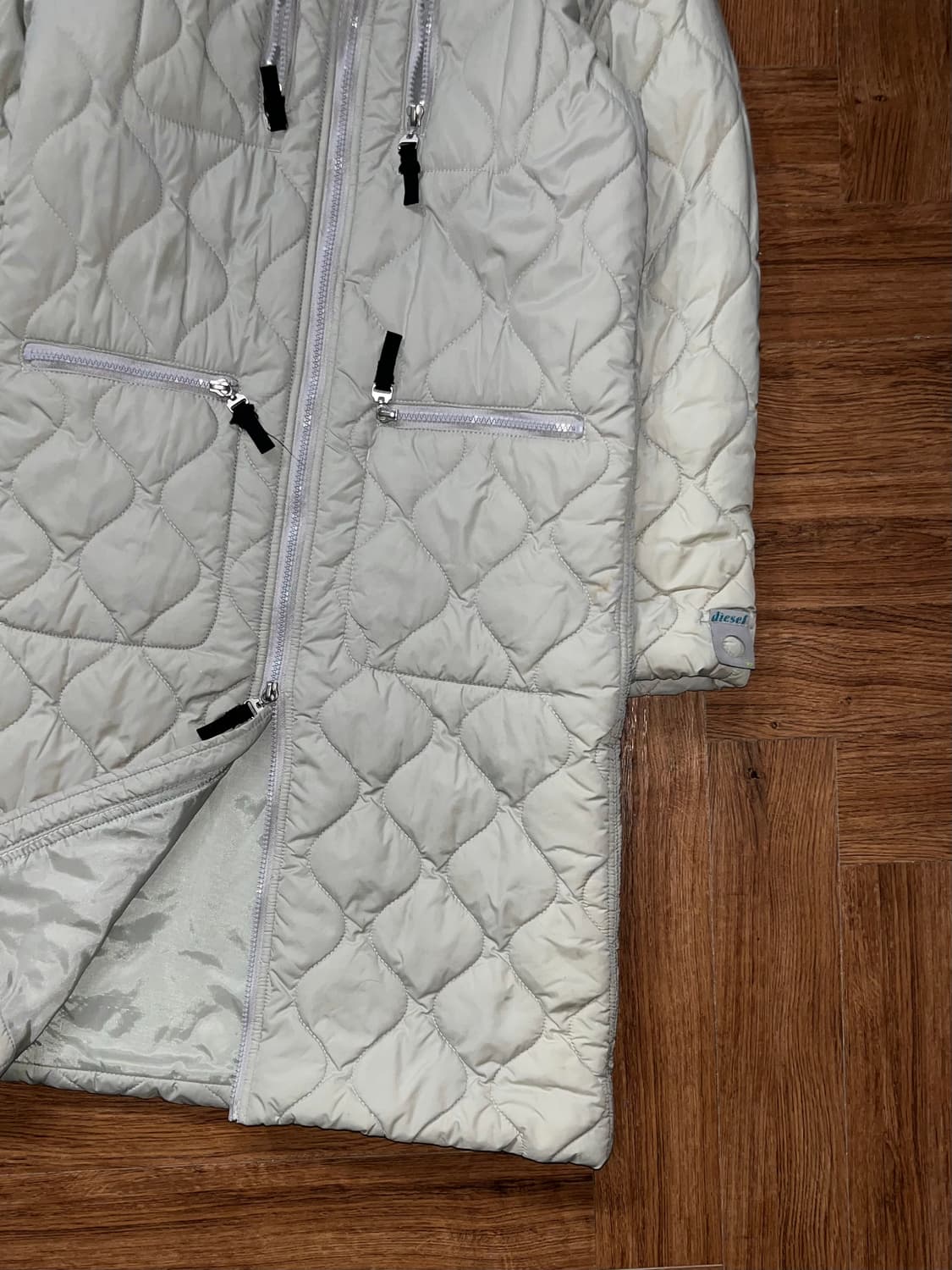 Diesel 디젤 퀄팅 후드 롱자켓 상품이미지5