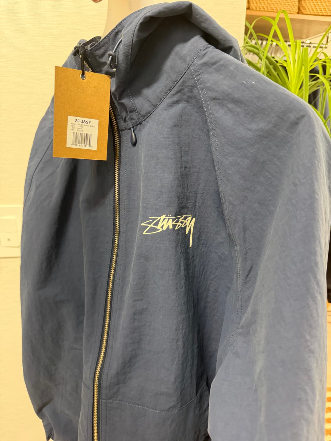 스투시 나일론 비치 쉘 자켓 (네이비) 상품이미지1