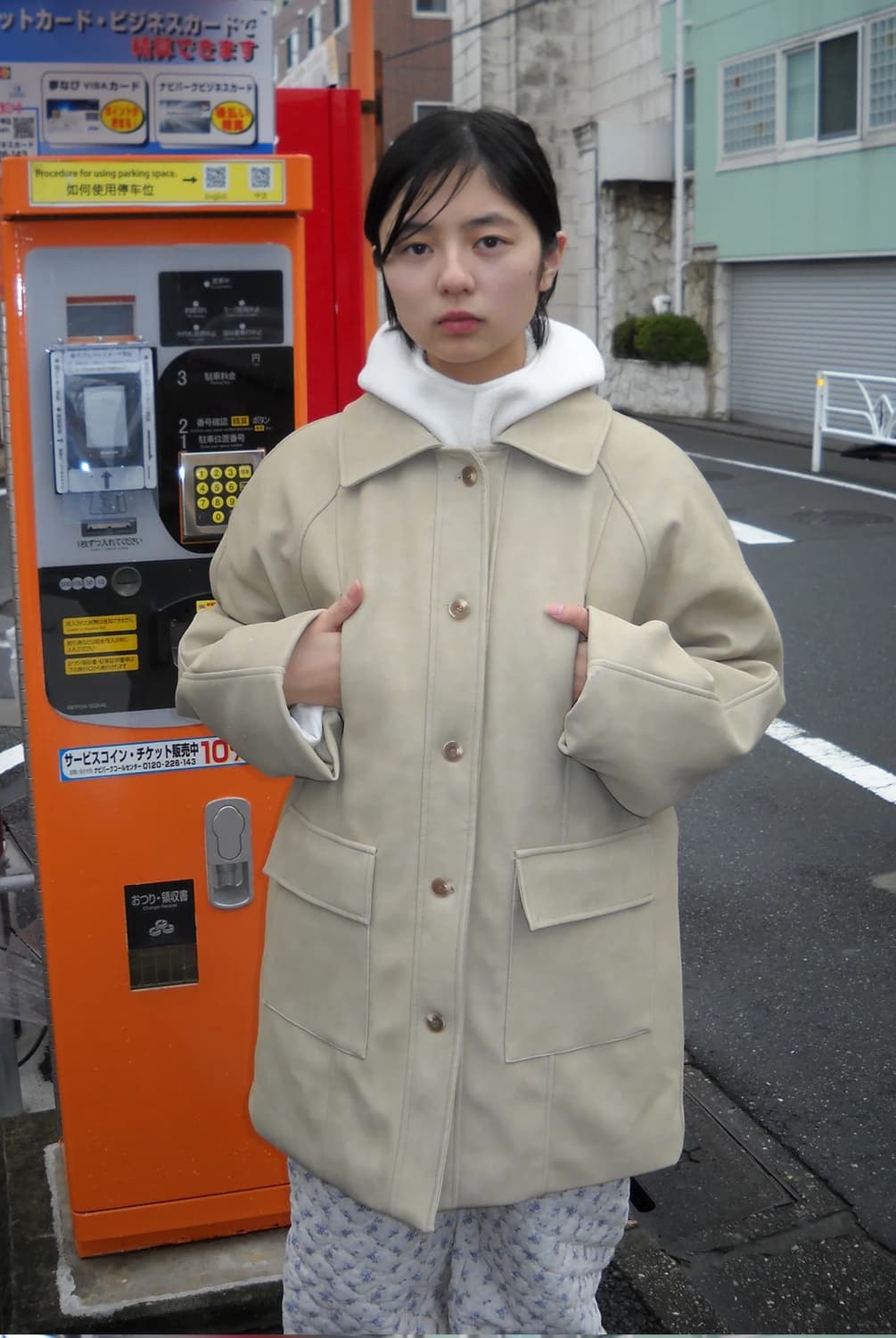 (설명참고) HALF PADDED LEATHER JACKET SAND 상품이미지2