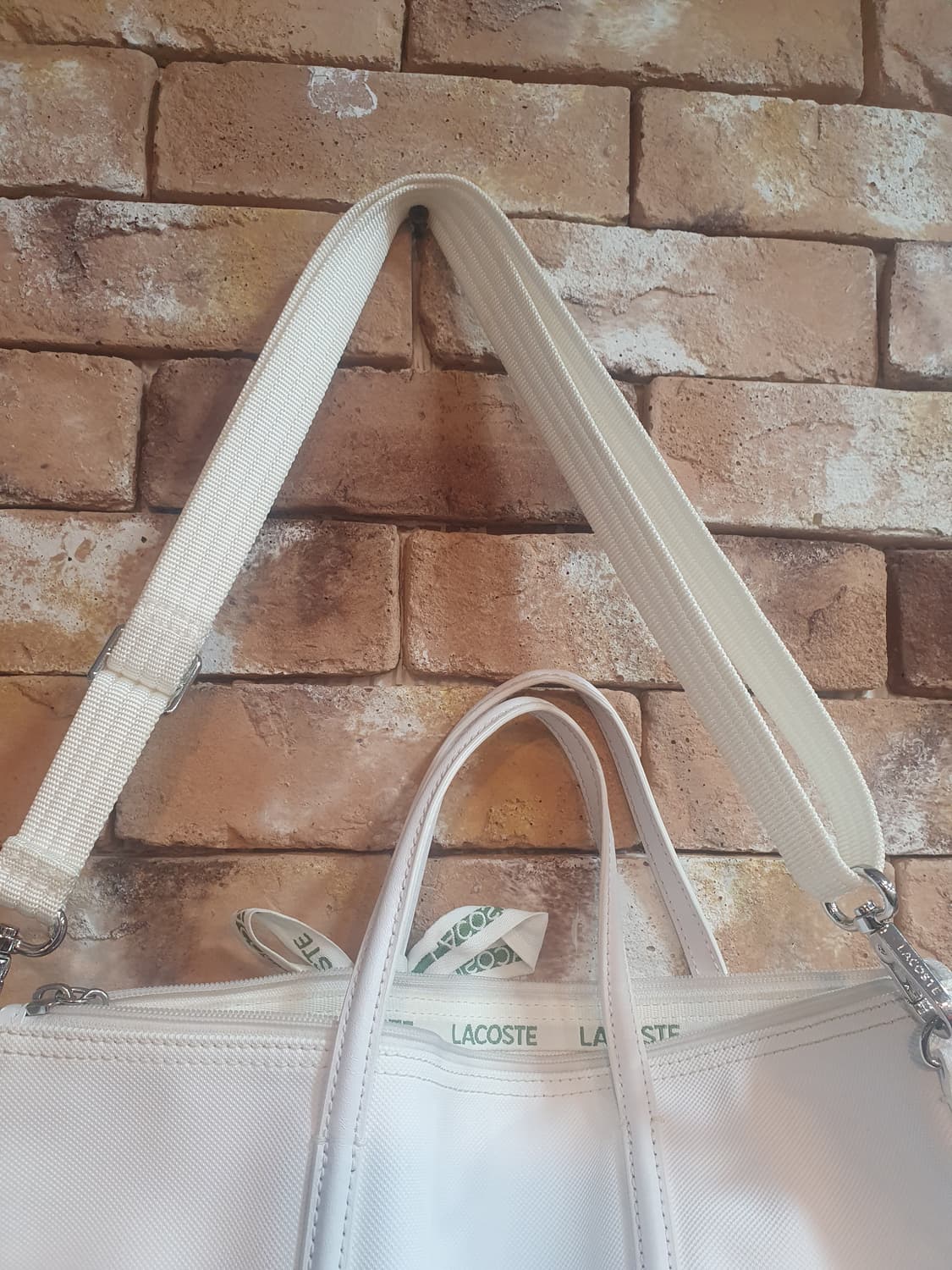 라코스테 화이트 토트백 숄더백 상품이미지5
