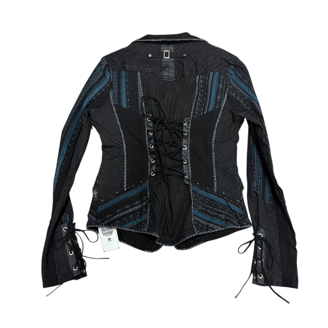 오즈온 오즈크로스 ozz croce 레이스 아일렛 디테일 고딕 자켓 상품이미지2