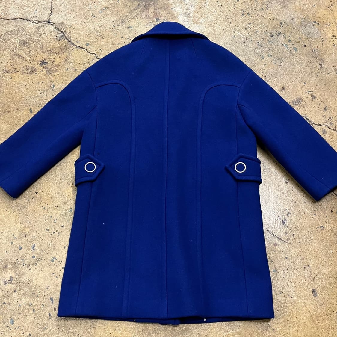 [정품/36] 럭키슈에뜨 블루 컬러 울 코트 b15 상품이미지4