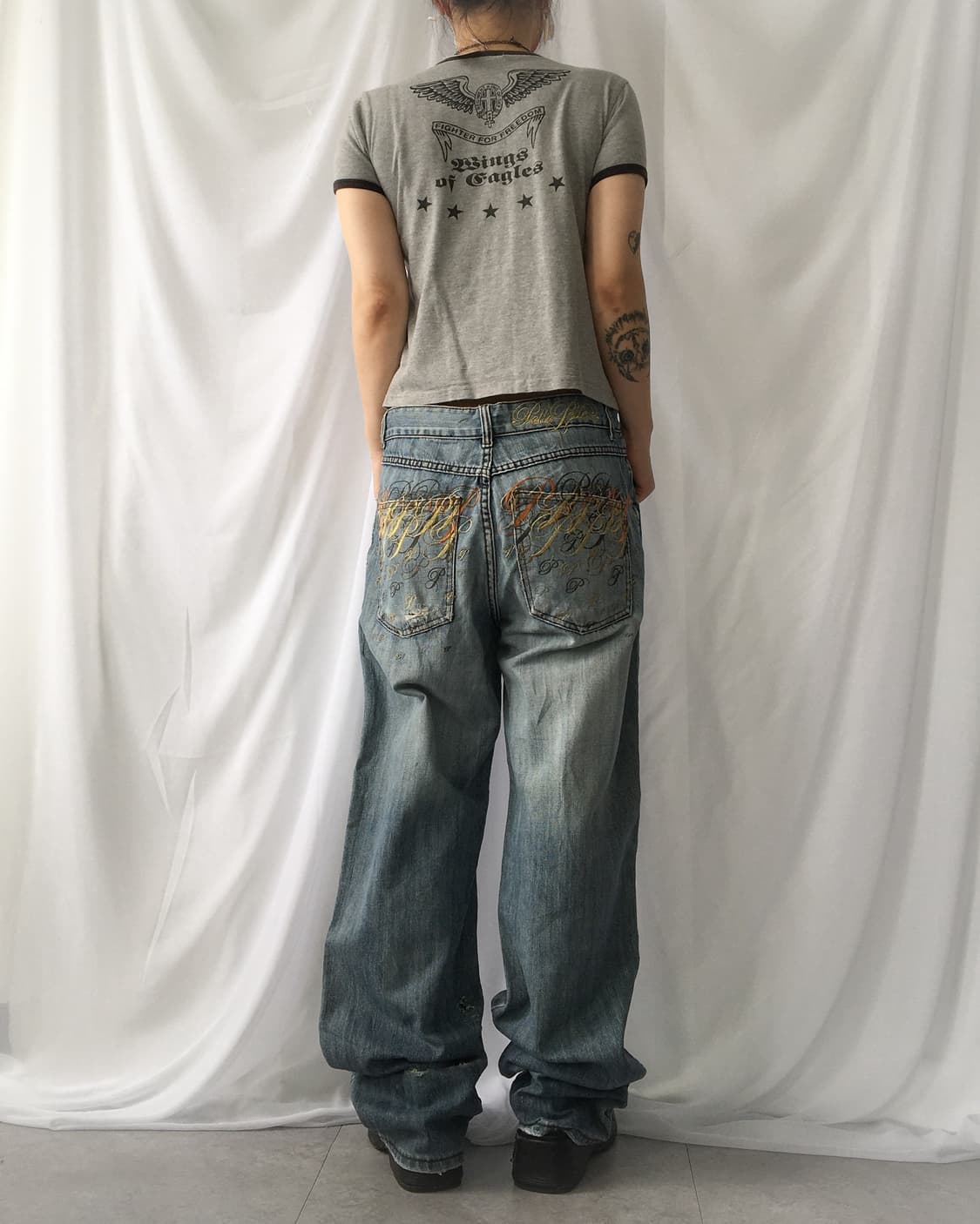 Pelle pelle back needle work point denim 상품이미지9