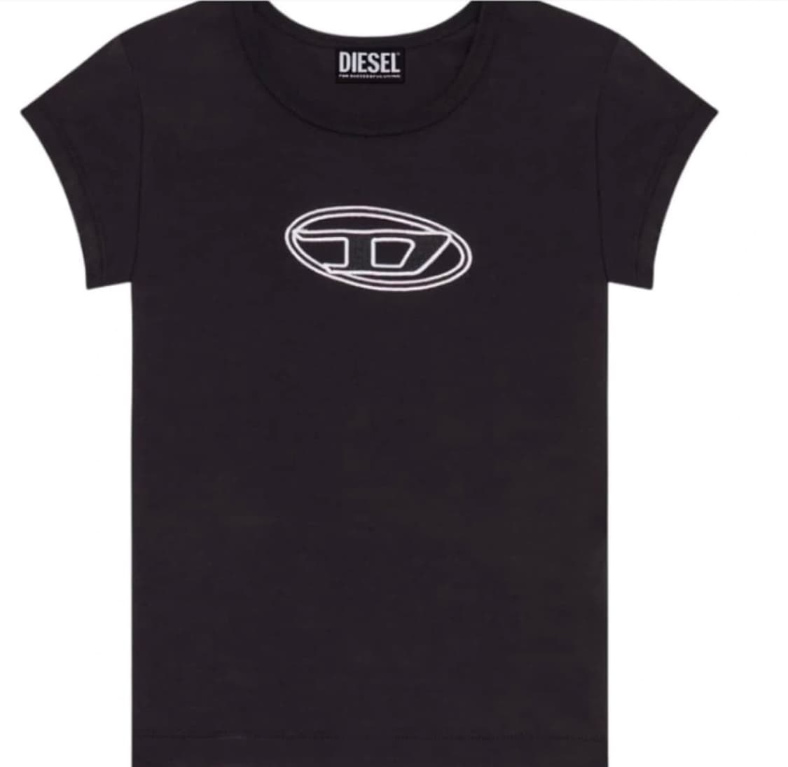 디젤 피카부 로고 반팔티 블랙 여성 m 상품이미지1