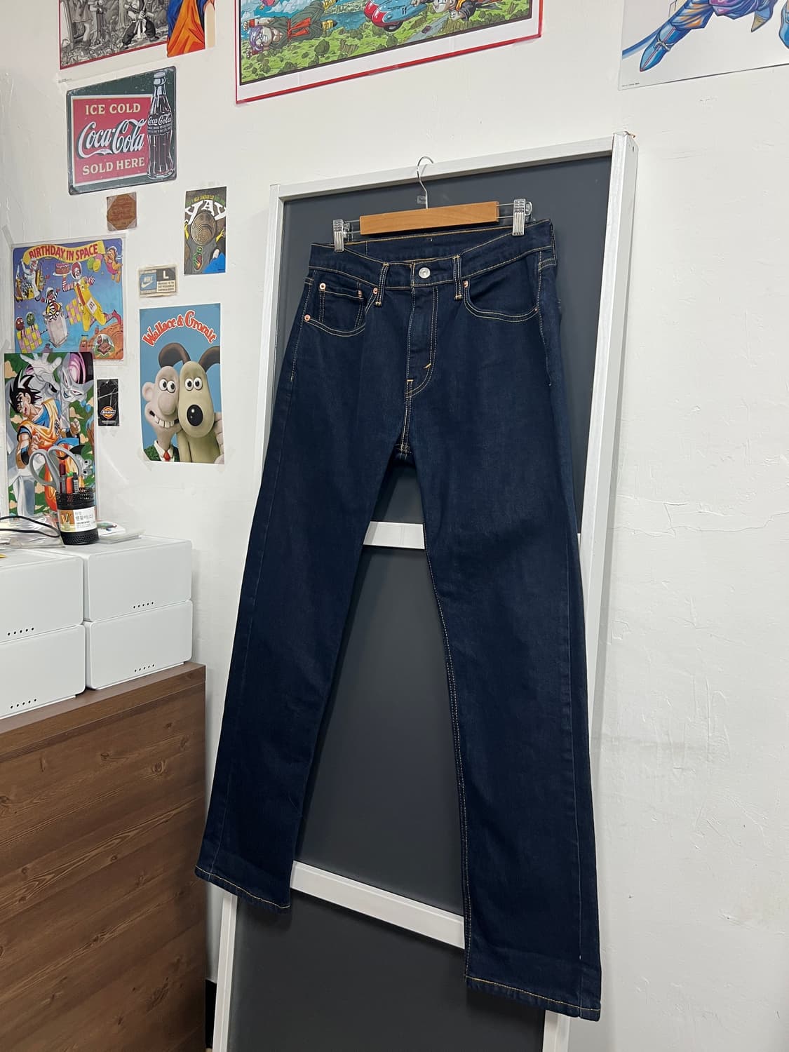 Levis 리바이스 505 레귤러 스트레이트 인디고 생지 데님 팬츠 상품이미지9