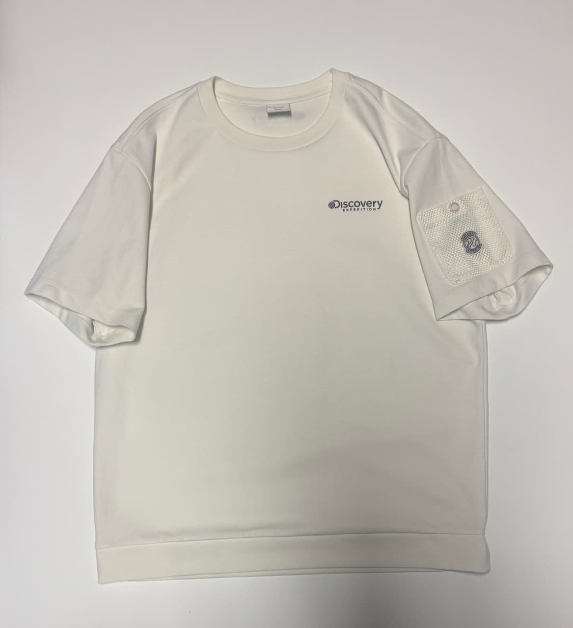 디스커버리 23년도 사이드 원 포켓 반팔 티셔츠 2XL 크림 상품이미지1